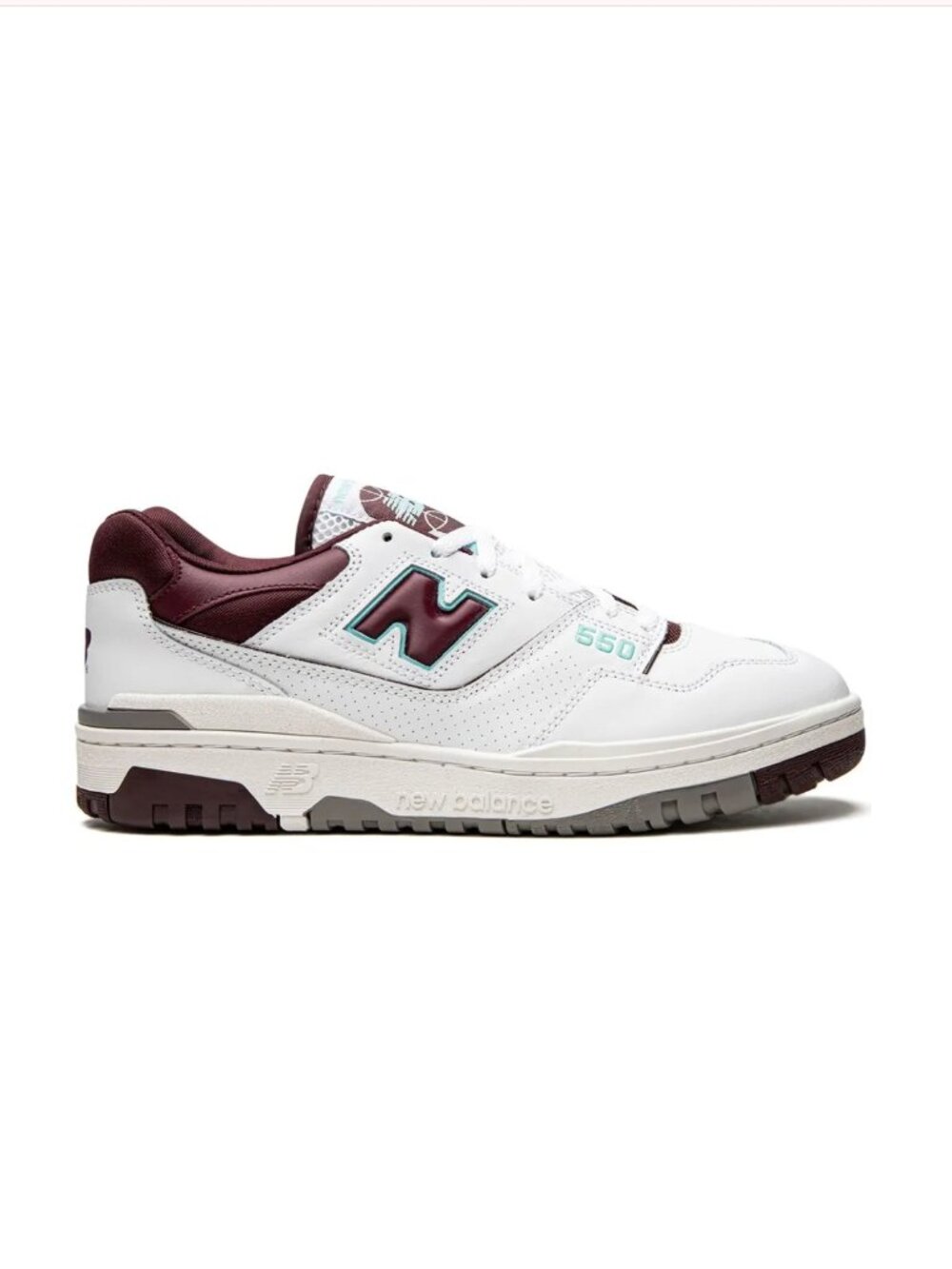 New Balance 550 Burgundy/Cyan NWOT